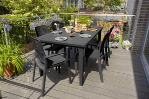 סט שולחן פוטורה עם 6 כסאות שרלוט (ללא מסעדי ידיים) - Futura Charlotte set סט שולחן פוטורה עם 6 כסאות שרלוט (ללא מסעדי ידיים) - Futura Charlotte set