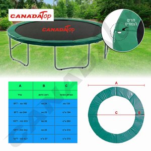 כיסוי קפיצים פרימיום לטרמפולינה 10 פיט 3 מ' CANADA TOP קנדה טופ כיסוי קפיצים פרימיום לטרמפולינה 10 פיט 3 מ' CANADA TOP קנדה טופ