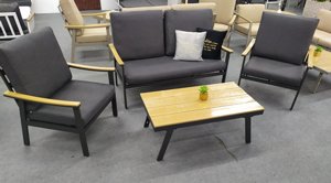 מערכת ישיבה לגינה ולמרפסת אלומיניום 4 חלקים דגם וינה צבע אפור פחם מערכת ישיבה לגינה ולמרפסת אלומיניום 4 חלקים דגם וינה צבע אפור פחם