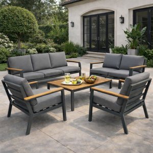 מערכת ישיבה אלומיניום תלת מושבית לגינה ולמרפסת דגם צרפת צבע שמפניה מערכת ישיבה אלומיניום תלת מושבית לגינה ולמרפסת דגם צרפת צבע שמפניה