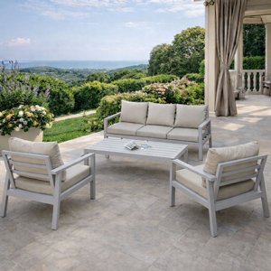 מערכת ישיבה לגינה ולמרפסת פינתי דגם יוון מערכת ישיבה לגינה ולמרפסת פינתי דגם יוון