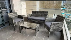 מערכת ישיבה לגינה ולמרפסת ראטן דגם פראג מערכת ישיבה לגינה ולמרפסת ראטן דגם פראג