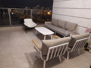 מערכת ישיבה תלת מושבית אלומיניום לגינה ולמרפסת דגם פנינה לבן מערכת ישיבה תלת מושבית אלומיניום לגינה ולמרפסת דגם פנינה לבן