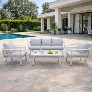 מערכת ישיבה אלומיניום לגינה ולמרפסת דגם וינה צבע שמפניה מערכת ישיבה אלומיניום לגינה ולמרפסת דגם וינה צבע שמפניה