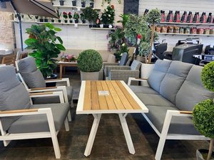 מערכת ישיבה לגינה ולמרפסת אלומיניום 4 חלקים דגם קוסטה מערכת ישיבה לגינה ולמרפסת אלומיניום 4 חלקים דגם קוסטה