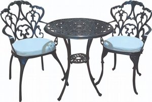 סט זוגי מאלומיניום כיסאות ושולחן לגינה ולמרפסת דגם וניס צבע שחור סט זוגי מאלומיניום כיסאות ושולחן לגינה ולמרפסת דגם וניס צבע שחור