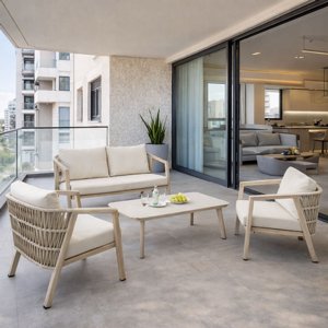 מערכת ישיבה לגינה ולמרפסת אלומיניום 4 חלקים דגם בריסל מערכת ישיבה לגינה ולמרפסת אלומיניום 4 חלקים דגם בריסל