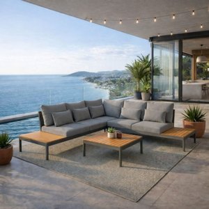 מערכת ישיבה לגינה ולמרפסת 5 חלקים דגם פלאזה מערכת ישיבה לגינה ולמרפסת 5 חלקים דגם פלאזה