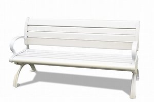 ספסל ישיבה זוגי מאלומיניום צבע לבן דגם רומי ספסל ישיבה זוגי מאלומיניום צבע לבן דגם רומי