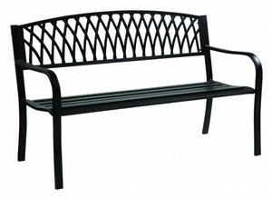 ספסל ישיבה מתכת דגם חן צבע שחור ספסל ישיבה מתכת דגם חן צבע שחור