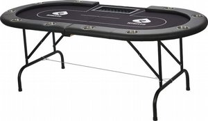 שולחן פוקר אליפטי מתקפל 213 ס"מ + עמדת דילר דגם סטאר שולחן פוקר אליפטי מתקפל 213 ס"מ + עמדת דילר דגם סטאר