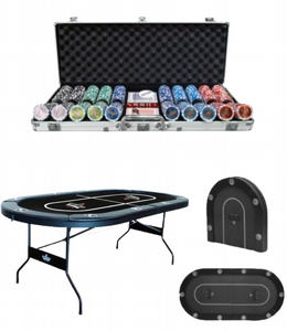 שולחן פוקר Hot Hand Poker וערכת פוקר 500 צ'יפים חימר במבצע שולחן פוקר Hot Hand Poker וערכת פוקר 500 צ'יפים חימר במבצע