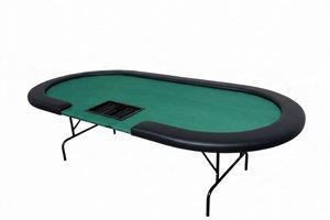 שולחן פוקר אליפטי מתקפל 240 ס"מ + עמדת דילר דגם poker club שולחן פוקר אליפטי מתקפל 240 ס"מ + עמדת דילר דגם poker club