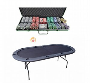 שולחן פוקר Champion שחור וערכת פוקר 500 צ'יפים חימר במבצע שולחן פוקר Champion שחור וערכת פוקר 500 צ'יפים חימר במבצע