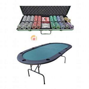 שולחן פוקר Champion ירוק וערכת פוקר 500 צ'יפים חימר במבצע שולחן פוקר Champion ירוק וערכת פוקר 500 צ'יפים חימר במבצע