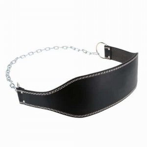 חגורת אימון מעור עם שרשרת ברזל למקבילים ומתח חגורת אימון מעור עם שרשרת ברזל למקבילים ומתח