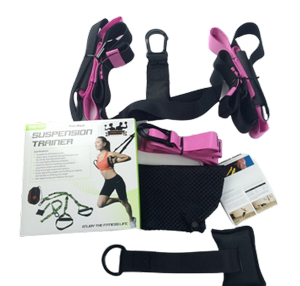 רצועות אימון - קרוספיט סט מלא מקביל דמוי TRX - צבע ורוד רצועות אימון - קרוספיט סט מלא מקביל דמוי TRX - צבע ורוד